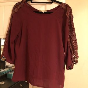 burgundy blouse